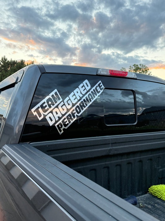 “Team Daggered Performance” 24” decal